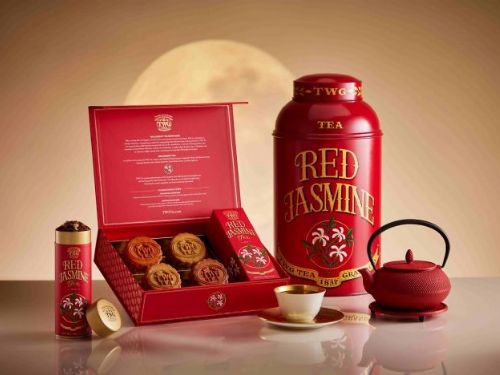 TWG Tea 2025全新鉅獻「緋紅中秋茗茶月餅禮盒」 | 緋紅茗月茶宴點亮團圓時刻 ，輕啜茉莉花香南非國寶茶佐匠心手工月餅